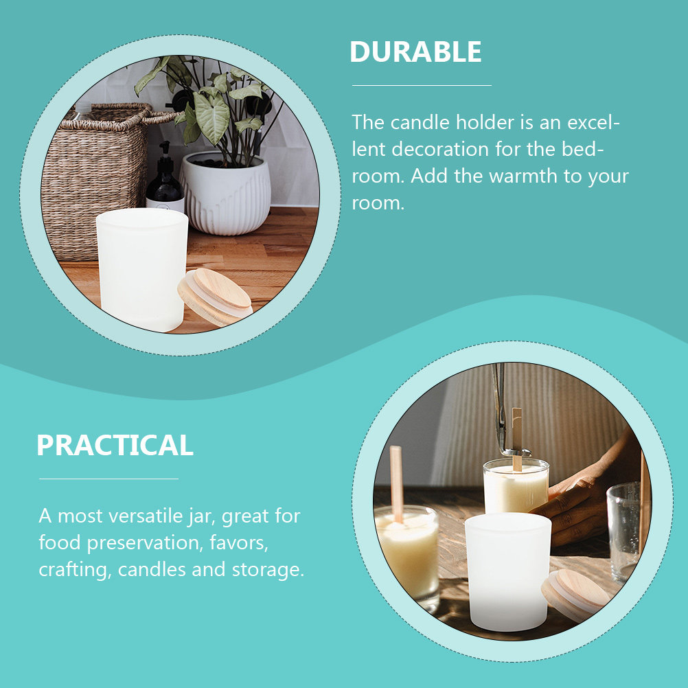 Candle Making Jars With Lids - Bocaux en verre vides avec couvercles